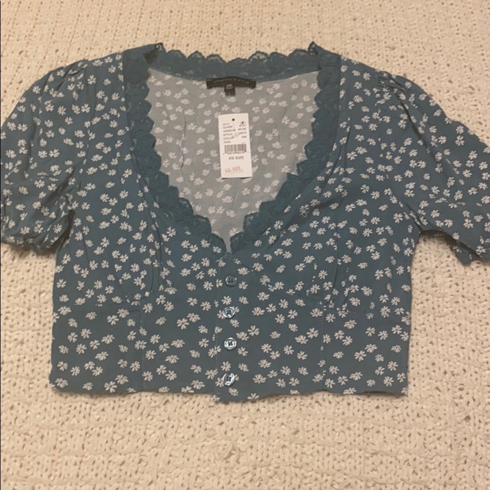 Teal blouse